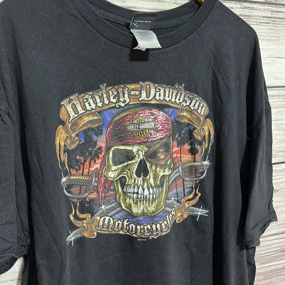 Harley Davidson Orlando Florida 2010 Pirate Skull 3XL Tee Shirt - Picture 2 of 6